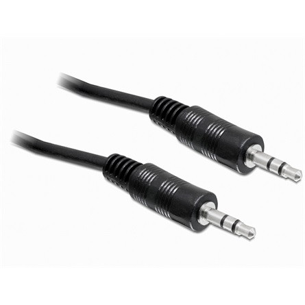 Delock Jack stereo 3,5mm M/M audio kábel 2.5m fekete