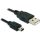 Delock USB-A 2.0 -> USB-B 2.0 mini 5pin M/M adatkábel 1m fekete