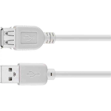 Goobay USB-A 2.0 - USB-A 2.0 M/F adatkábel hosszabbító 0.3m szürke