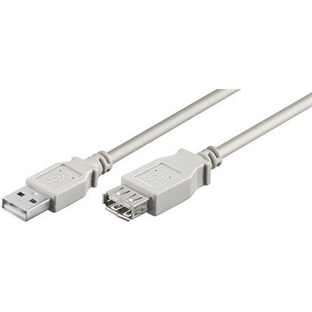 OEM USB-A 2.0 - USB-A 2.0 M/F adatkábel hosszabbító 0.6m fehér