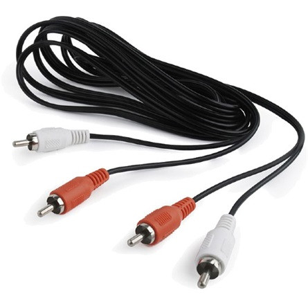 Gembird 2db RCA M/M audio kábel 1.8m fekete