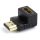 Gembird HDMI M/F adapter fekete 90° le