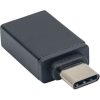 Akyga USB-C -> USB-A 3.2 Gen 1 M/F adapter fekete OTG