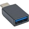 Akyga USB-C -> USB-A 3.2 Gen 1 M/F adapter fekete OTG