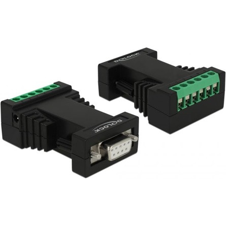 Delock Serial RS-232 -> Serial RS-422/485 F/F konverter fekete