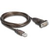 Delock USB-A 2.0 -> Serial RS-232 DB9 M/M adatkábel 1.5m barna