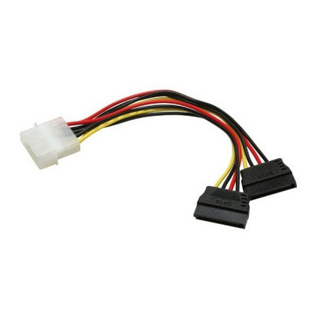 OEM Molex Power 4pin -> 2 SATA Power M/F tápkábel