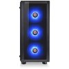 Thermaltake Versa J23 TG RGB táp nélküli ablakos Mid Tower számítógépház fekete