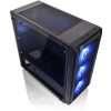 Thermaltake Versa J23 TG RGB táp nélküli ablakos Mid Tower számítógépház fekete