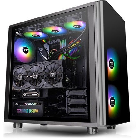 Thermaltake View 31 TG ARGB táp nélküli ablakos MT Mini Tower számítógépház fekete