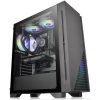 Thermaltake H330 Tempered Glass táp nélküli ablakos Mid Tower számítógépház fekete