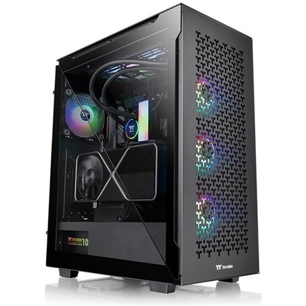 Thermaltake Divider 500 TG Air táp nélküli ablakos Mid Tower számítógépház fekete