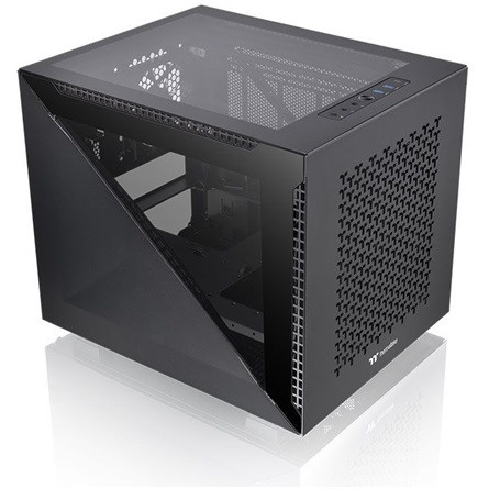 Thermaltake Divider 200 TG Air táp nélküli ablakos MT Mini Tower számítógépház fekete