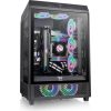 Thermaltake The Tower 500 táp nélküli ablakos Mid Tower számítógépház fekete