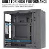 Aerocool CS-108 táp nélküli MT Mini Tower számítógépház fekete