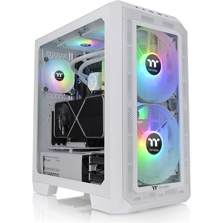 Thermaltake View 300 MX Snow táp nélküli ablakos Mid Tower számítógépház fehér