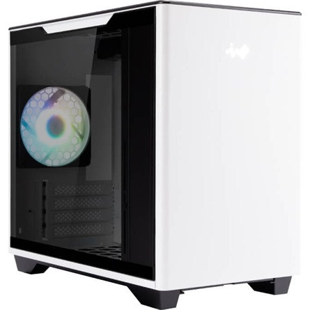 InWin A3 táp nélküli ablakos MT Mini Tower számítógépház fehér