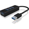 Raidsonic IB-HUB1419-U3 4-portos USB3.0 hub fekete