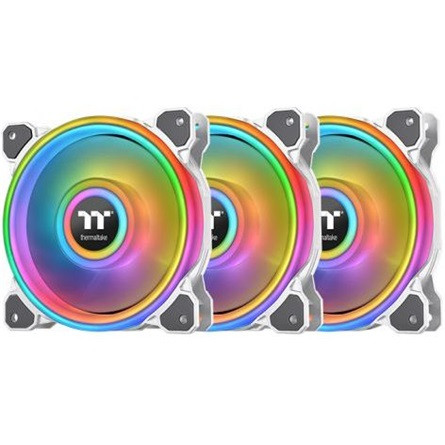 Thermaltake Riing Quad 14 RGB Radiator Fan TT Premium Edition 3 Fan Pack radiátor hűtő fehér