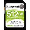 Kingston 512GB Canvas Select Plus Class 10 UHS-1 SDXC memóriakártya