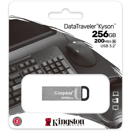 Kingston 256GB Data Traveler Kyson USB 3.2 Gen 1 pendrive fém