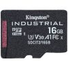 Kingston 16GB Industrial UHS-1 Class10 U3 V30 A1 vízálló microSDHC memóriakártya Single Pack