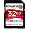 Kingston 32GB Canvas React Plus UHS-II U3 V90 SDXC memóriakártya