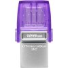 Kingston 128GB DataTraveler microDuo 3C USB 3.2 Gen 1 / USB-C pendrive lila