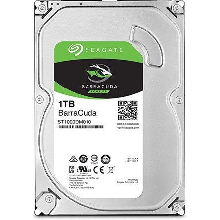 Seagate BarraCuda 1TB 7200rpm 64MB SATA3 3,5" HDD