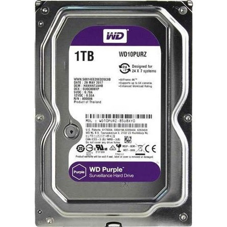 Western Digital Purple 1TB 5400rpm 64MB SATA3 3,5" HDD