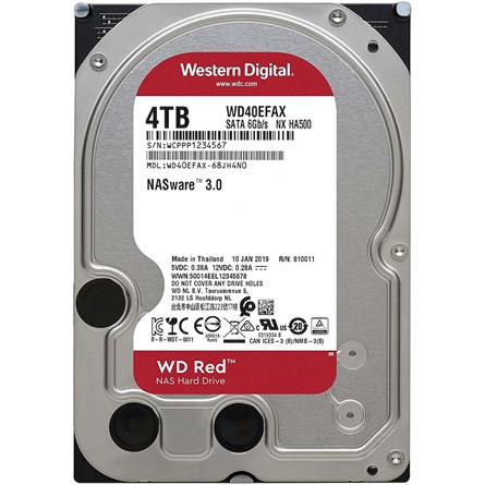 Western Digital Red 4TB 5400rpm 256MB SATA3 3,5" HDD