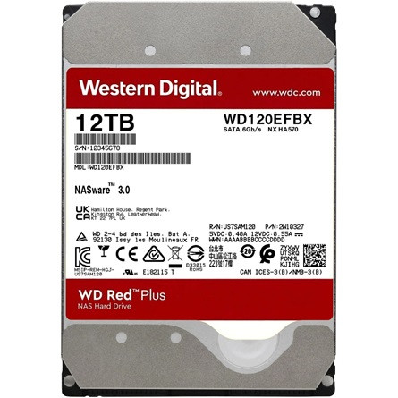 Western Digital Red Plus 12TB 5400rpm 256MB SATA3 3,5" HDD