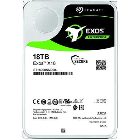 Seagate Exos X18 18TB 7200rpm 256MB SATA3 3,5" HDD