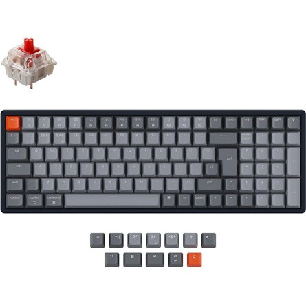 Keychron K4 RGB Bluetooth angol Hot-swap Gateron G Pro Red billentyűzet (Aluminum frame)