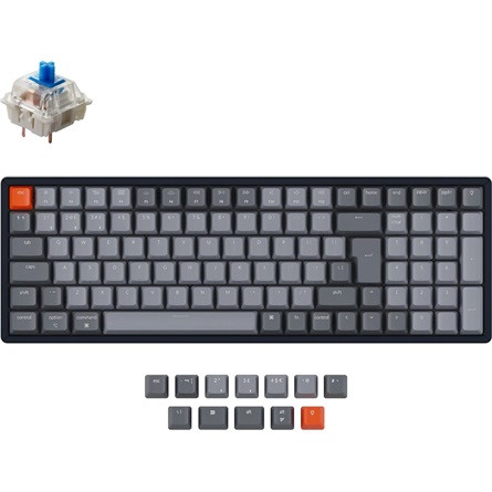 Keychron K4 RGB Bluetooth angol Hot-swap Gateron G Pro Blue billentyűzet (Aluminum frame)