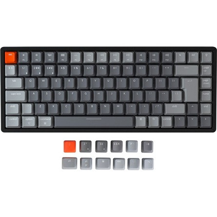 Keychron K2 RGB Bluetooth Hot-swap Gateron G Pro Red mechanikus billentyűzet (Aluminum frame)