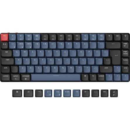 Keychron K3 Pro RGB Bluetooth / USB angol gaming Hot-swap Gateron G Pro Red mechanikus billentyűzet fekete