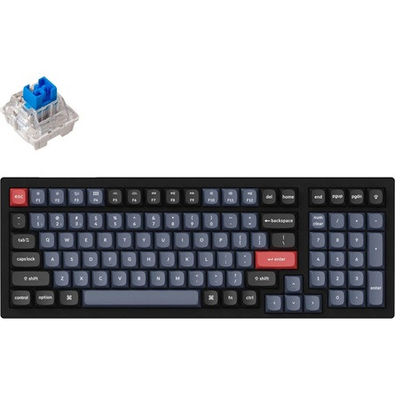 Keychron K4 Pro RGB Bluetooth / USB angol gaming Hot-swap Gateron G Pro Blue mechanikus billentyűzet