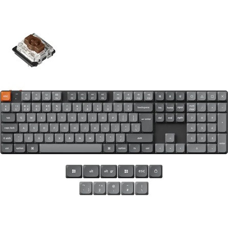 Keychron K5 Max Bluetooth / vezeték nélküli / USB magyar Gateron low-profile MX 2.0 Mechanical Brown mechanikus billenty