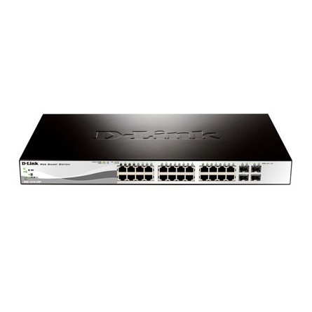 D-Link DGS-1210-28P PoE rack switch (Bontott, csomagolás sérült!)