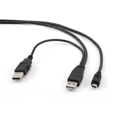 Gembird USB-A 2.0 -> USB-B 2.0 mini M/M adatkábel 0.9m fekete