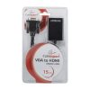 Gembird VGA Jack stereo 3,5mm -> HDMI M/F adapter 0.15m fekete