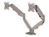 FELLOWES EPPA DUAL MONITOR ARM - SILVER