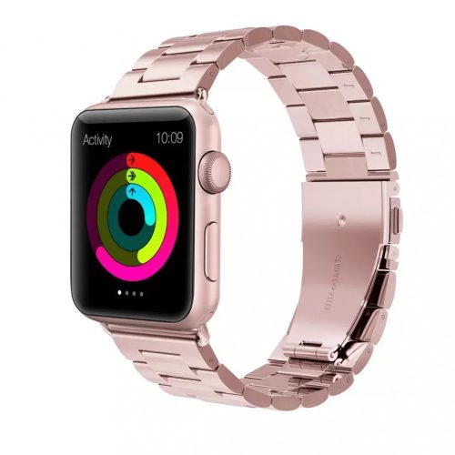 XPRO Apple Watch rozsdamentes. vastag acél szíj Rose Arany. 42mm / 44mm / 45mm / 49mm