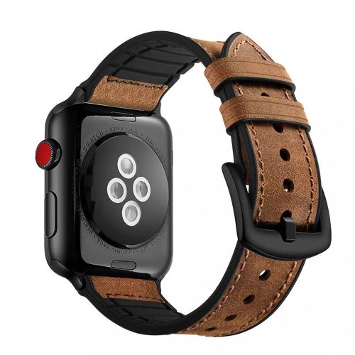 XPRO Apple Watch szilikon / bőr szíj Barna 42mm / 44mm / 45mm / 49mm