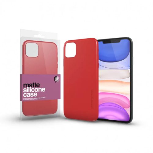 XPRO Szilikon matte tok ultravékony korallpiros Apple iPhone 11 Pro Max készülékhez