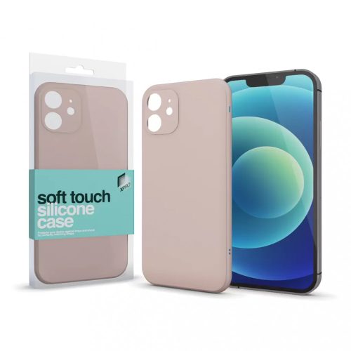 XPRO Soft Touch szilikon tok Slim Púder pink Apple iPhone 11 készülékhez