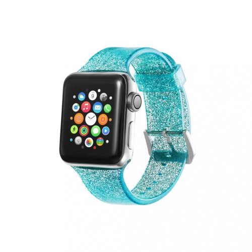 XPRO Apple Watch csillámos szíj türkizkék 38mm / 40mm / 41mm