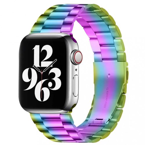 XPRO Apple Watch rozsdamentes vastag acél szíj szivárvány 38mm / 40mm / 41mm