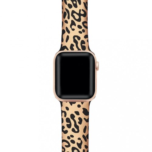 XPRO Apple Watch nyomtatott szilikon szíj leopárd mintás 42mm / 44mm / 45mm / 49mm